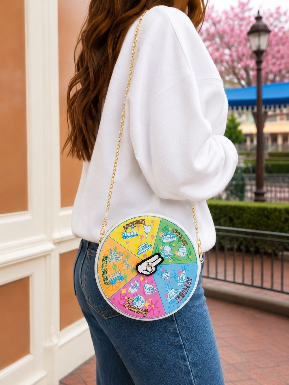 Disney Mouselets Spinner Wheel Round Crossbody Purse NWT Theme Park Bag